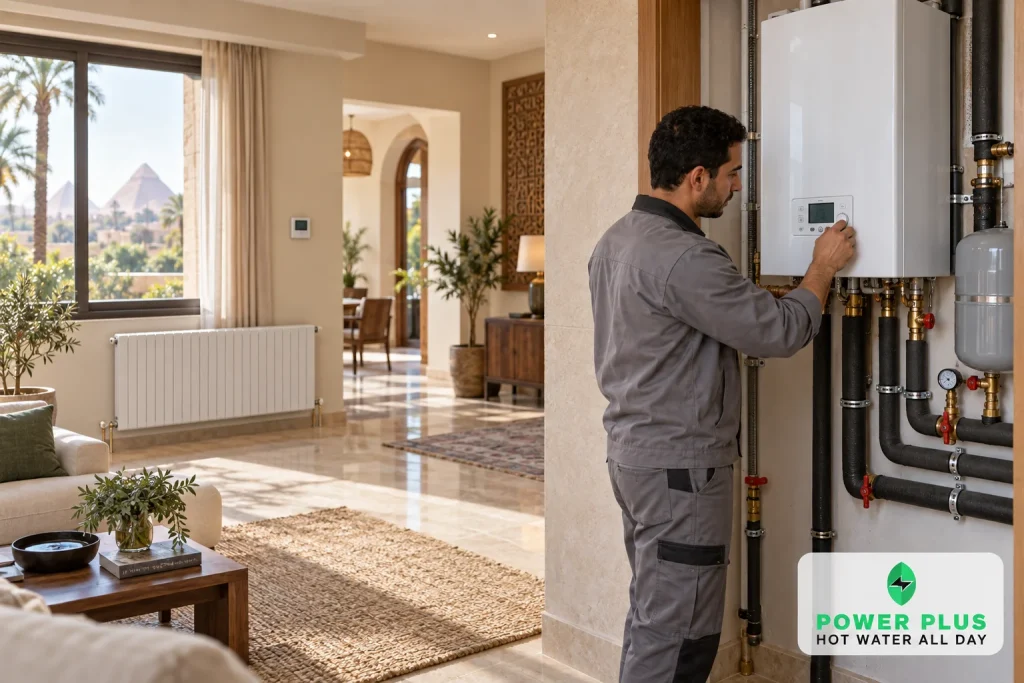 Heating System installation in Egypt by Power Plus